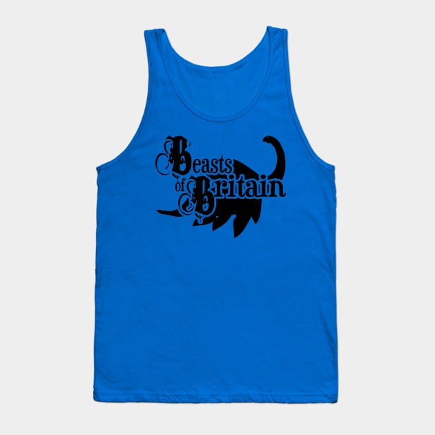 Beasts of Britain  -Nessie Logo -  Black Tank Top by SUNKENNAUTILUS